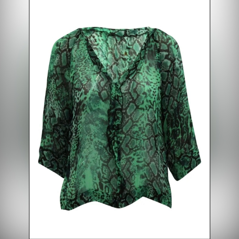 ba&sh Rick Ruffled Animal Print Top 2 - Picture 9 of 9